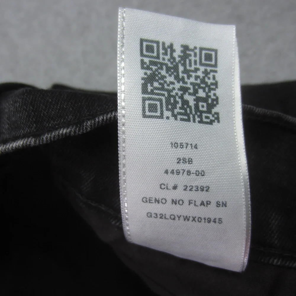True Religion Jeans Mens 38x33 Black Geno‎ No Flap Relaxed Slim Horseshoe